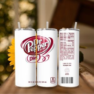 20 oz insulated Dr Pepper inspired tumbler